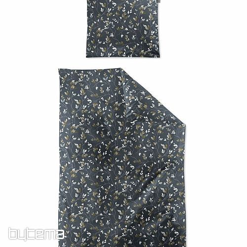 IRISETTE Luxus-Baumwollsatin WAVE 8565-20 BRANCHES grau
