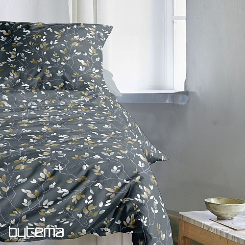 IRISETTE Luxus-Baumwollsatin WAVE 8565-20 BRANCHES grau
