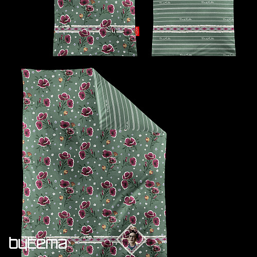 IRISETTE luxuriöser Baumwollsatin FRIDA KAHLO – POPPIES