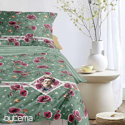IRISETTE luxuriöser Baumwollsatin FRIDA KAHLO – POPPIES