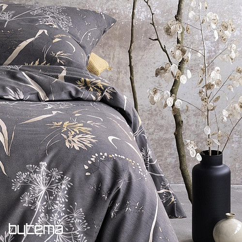 Luxuriöse Flanellbettwäsche IRISETTE KOALA 8425-11 MEADOW GRASS dunkel. grau