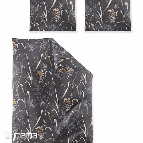 Luxuriöse Flanellbettwäsche IRISETTE KOALA 8425-11 MEADOW GRASS dunkel. grau