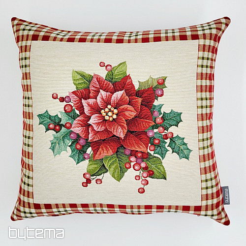 Weihnachts-Wandteppichbezug CHRISTMAS STAR rot kariert