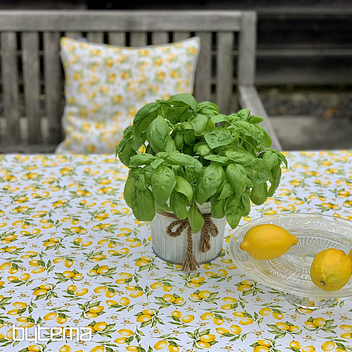 Tischdecke und Schal ZITRONENFREUDE