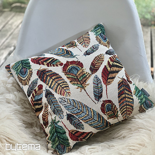 Gobelin-Kissenbezug FEDERBEIGE