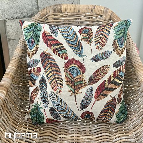 Gobelin-Kissenbezug FEDERBEIGE