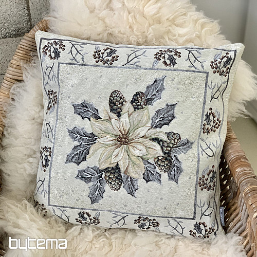 Weihnachtlicher Gobelinbezug SILBERNER STERN