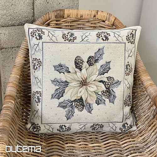 Weihnachtlicher Gobelinbezug SILBERNER STERN