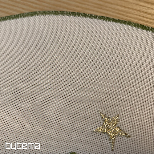 Tischdecke ZWEIGE Mistel bestickt