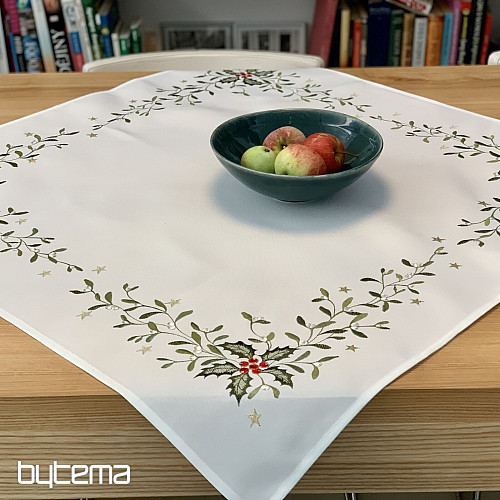 Tischdecke ZWEIGE Mistel bestickt