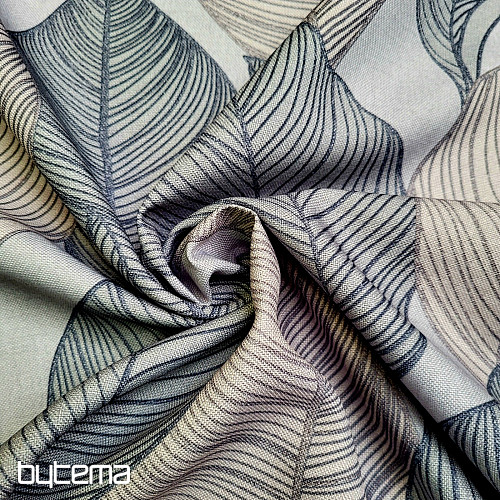 Dekorationsstoff MAXI LAUB  grau