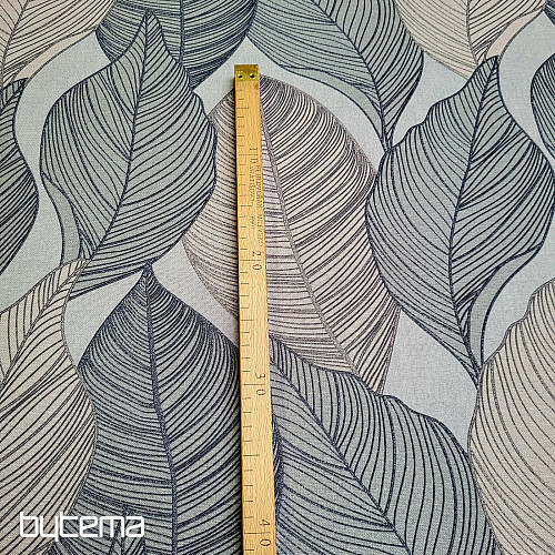 Dekorationsstoff MAXI LAUB  grau