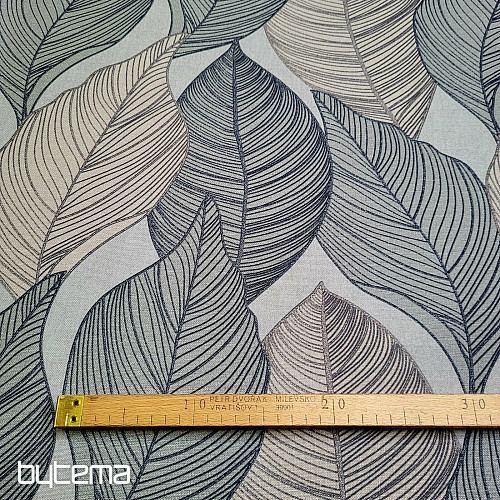 Dekorationsstoff MAXI LAUB  grau