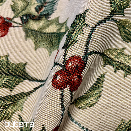 Gobelin-Tischdecke und Schal CHRISTMAS HOLLY