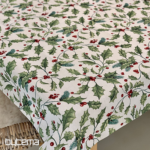 Gobelin-Tischdecke und Schal CHRISTMAS HOLLY