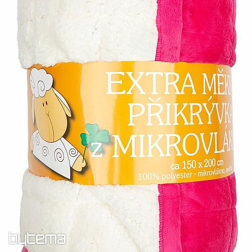 Mikrofaserdecke EXTRA WEICHER Schafstich ROSA