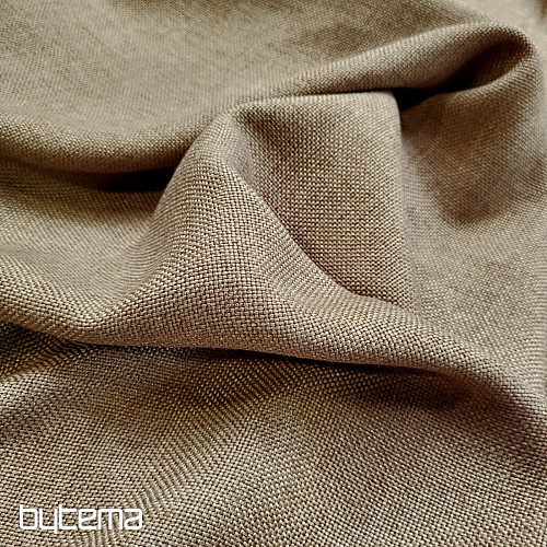 Einfarbiger Designer-Dekostoff ALBA 2/10 SV. BRAUN