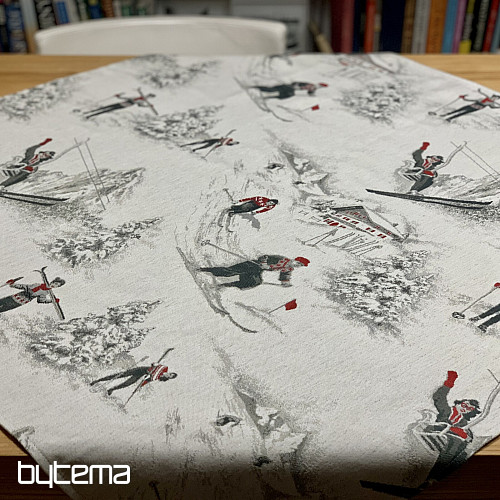 Luxuriöse Tischdecke und Schal SKI ALPINE