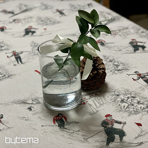 Luxuriöse Tischdecke und Schal SKI ALPINE