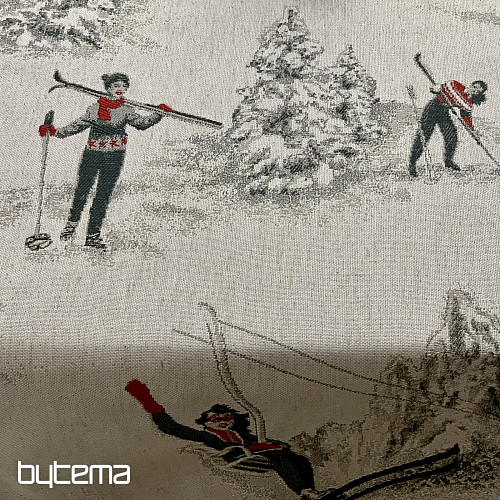 Luxuriöse Tischdecke und Schal SKI ALPINE