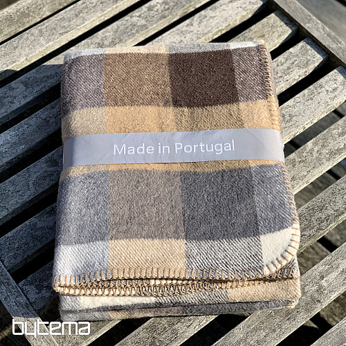 Decke BEIGE CHECK