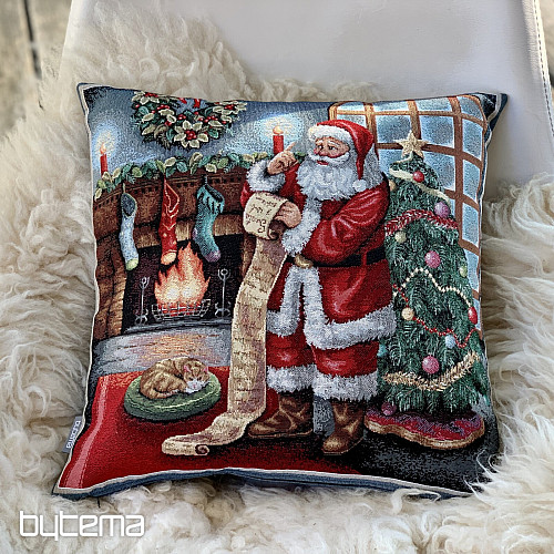 Weihnachts-Wandteppich-Bezug DER WEIHNACHTSMANN AM KAMIN