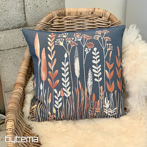 Gobelin-Kissenbezug WILDE WIESE blau
