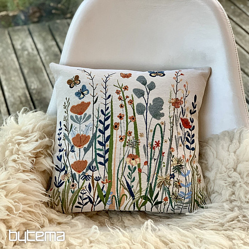 Gobelin-Kissenbezug WILD WIESE beige