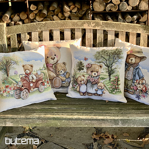 Gobelin-Kissenbezug BÄRENFAMILIE