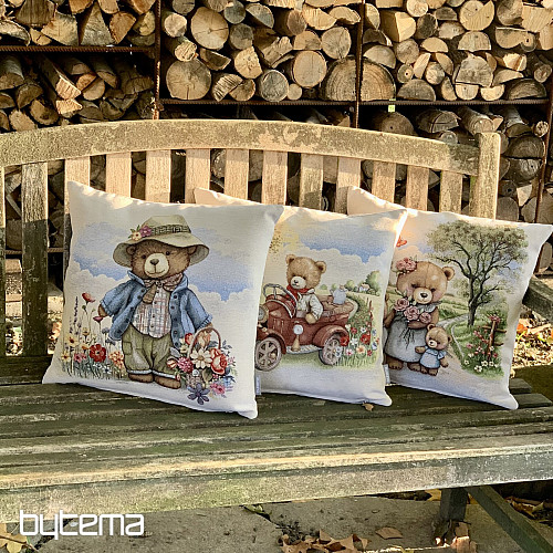 Gobelin-Kissenbezug TEDDY-FRÜHLING