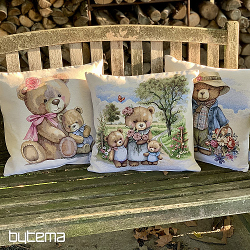 Gobelin-Kissenbezug MISS BEAR