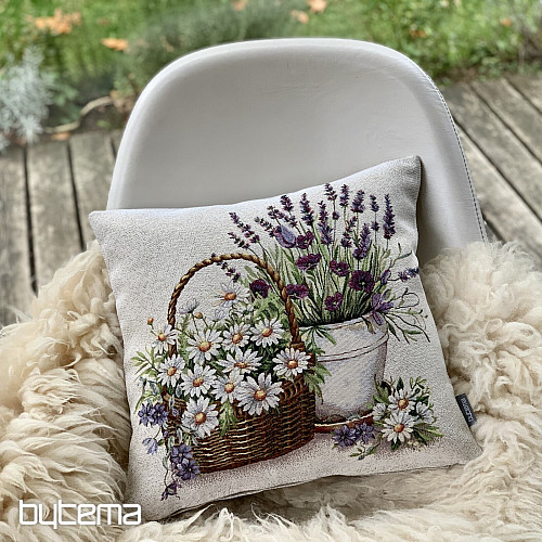 Gobelin-Kissenbezug BEAUTY IN A BASKET