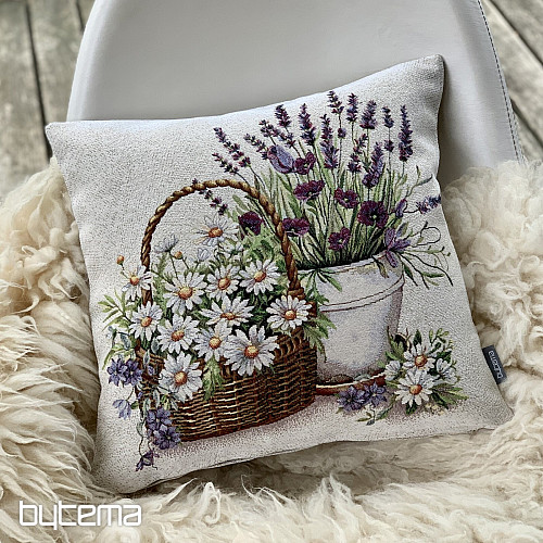 Gobelin-Kissenbezug BEAUTY IN A BASKET