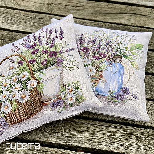 Gobelin-Kissenbezug BEAUTY IN A BASKET