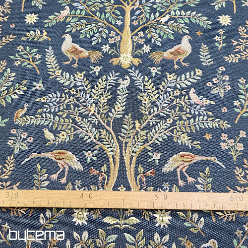 Gobelinstoff WILLIAM MORRIS blau