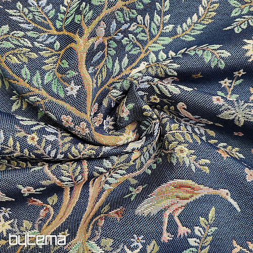 Gobelinstoff WILLIAM MORRIS blau