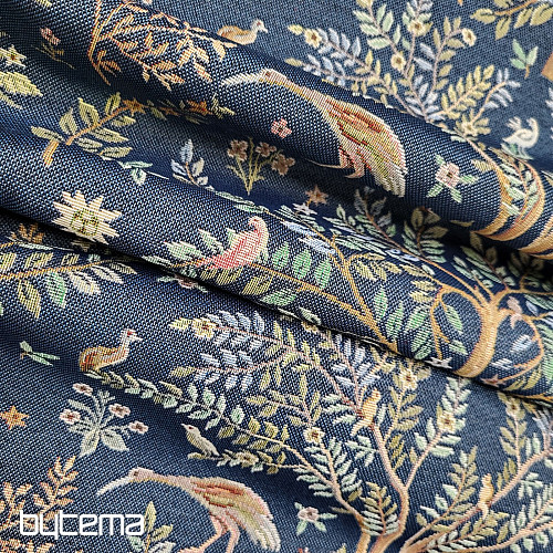 Gobelinstoff WILLIAM MORRIS blau