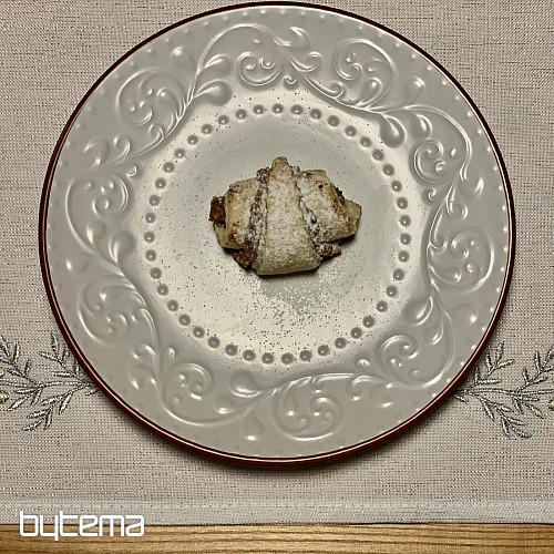 Bestickte Weihnachtstischdecke und Schal SILVER MISTLE