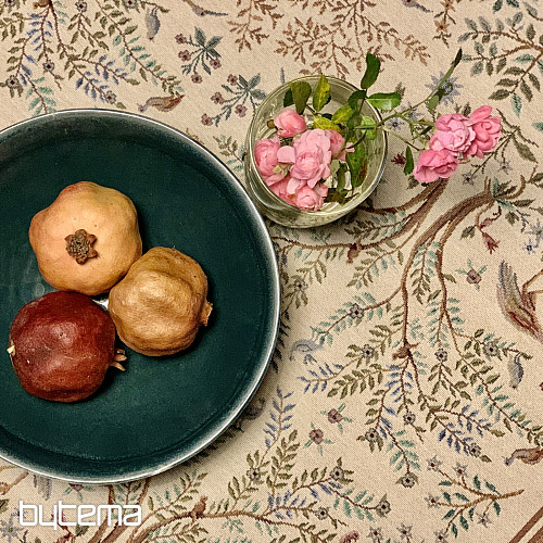 Gobelin-Tischdecke und Schal WILLIAM MORRIS beige
