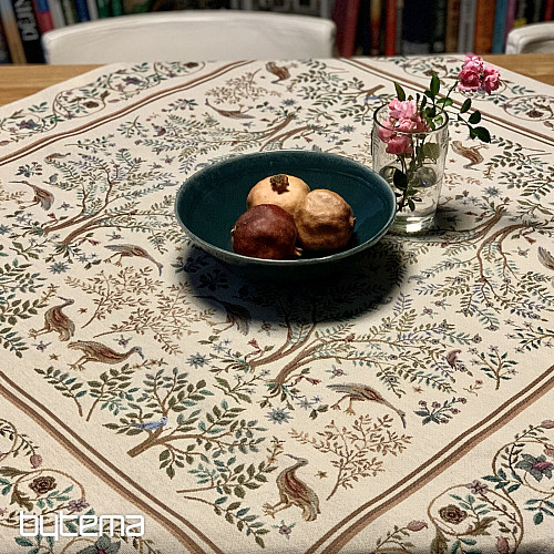 Gobelin-Tischdecke und Schal WILLIAM MORRIS beige