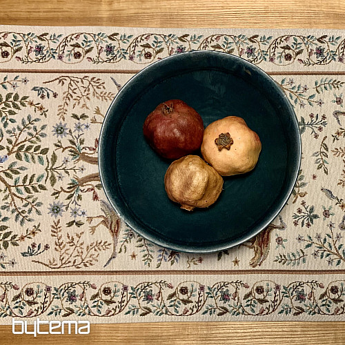 Gobelin-Tischdecke und Schal WILLIAM MORRIS beige