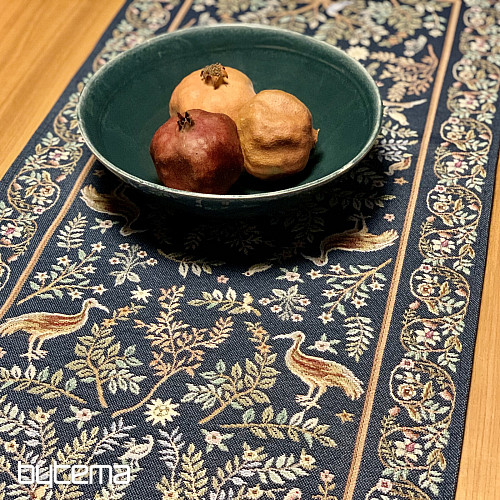 Gobelin-Tischdecke und Schal WILLIAM MORRIS blau