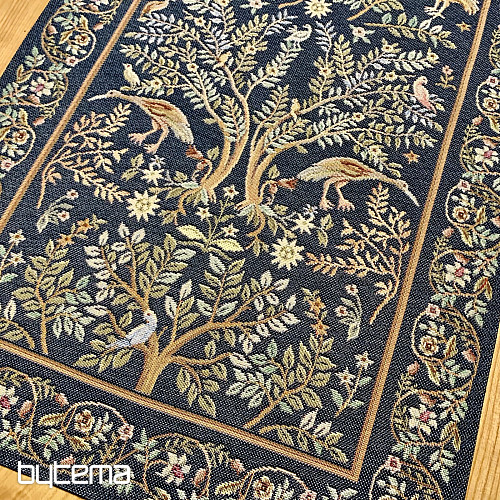 Gobelin-Tischdecke und Schal WILLIAM MORRIS blau