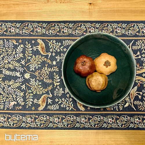 Gobelin-Tischdecke und Schal WILLIAM MORRIS blau