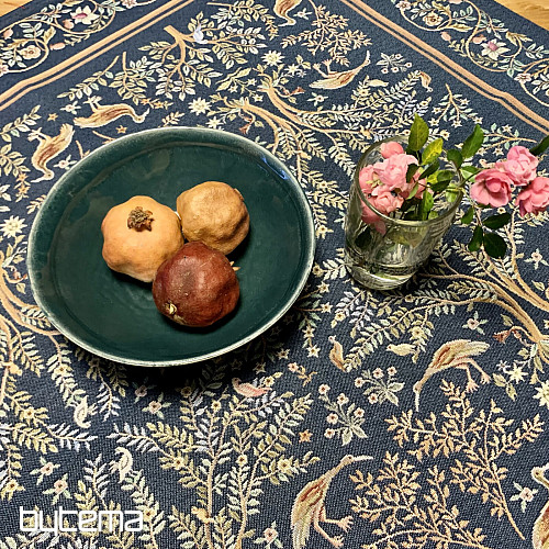 Gobelin-Tischdecke und Schal WILLIAM MORRIS blau