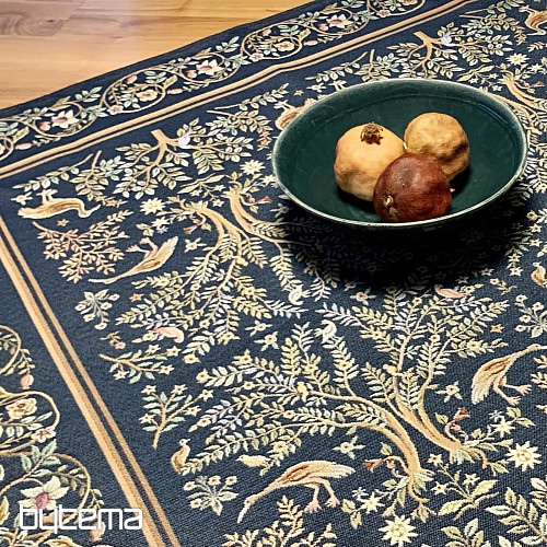 Gobelin-Tischdecke und Schal WILLIAM MORRIS blau