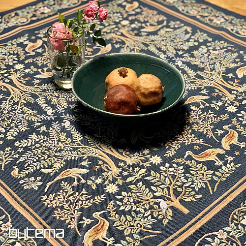 Gobelin-Tischdecke und Schal WILLIAM MORRIS blau