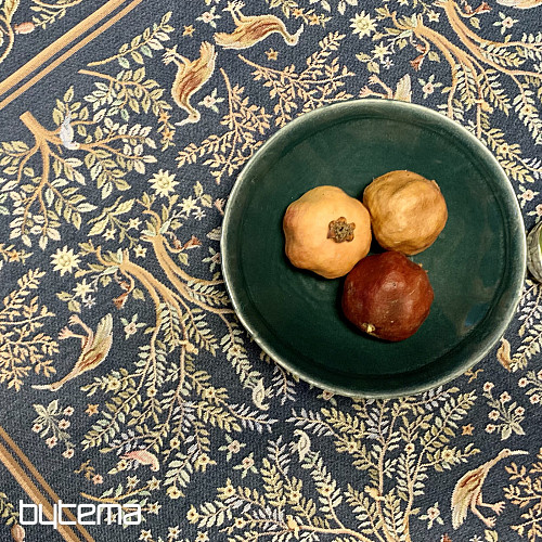 Gobelin-Tischdecke und Schal WILLIAM MORRIS blau