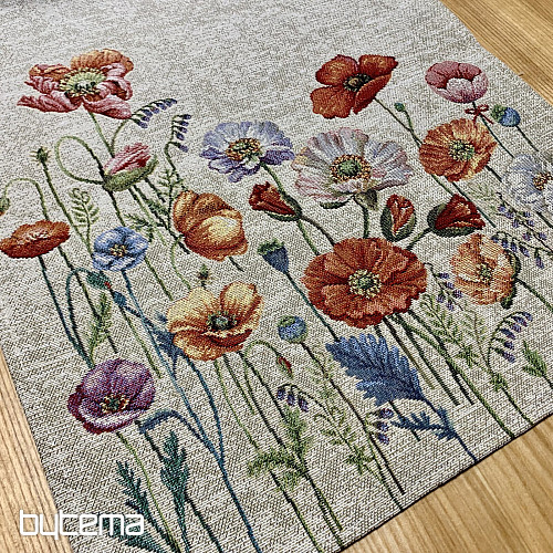 Gobelin-Tischdecke und Schal POPPY ROMANCE