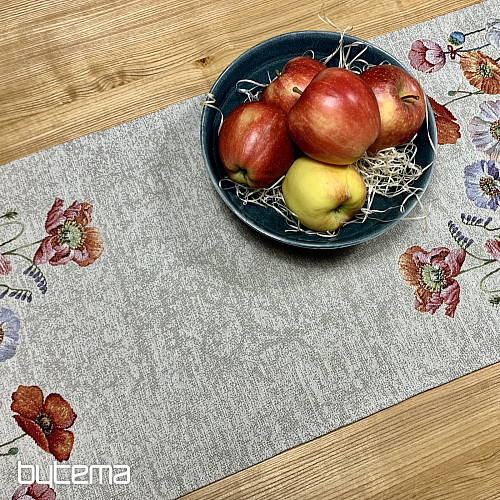 Gobelin-Tischdecke und Schal POPPY ROMANCE
